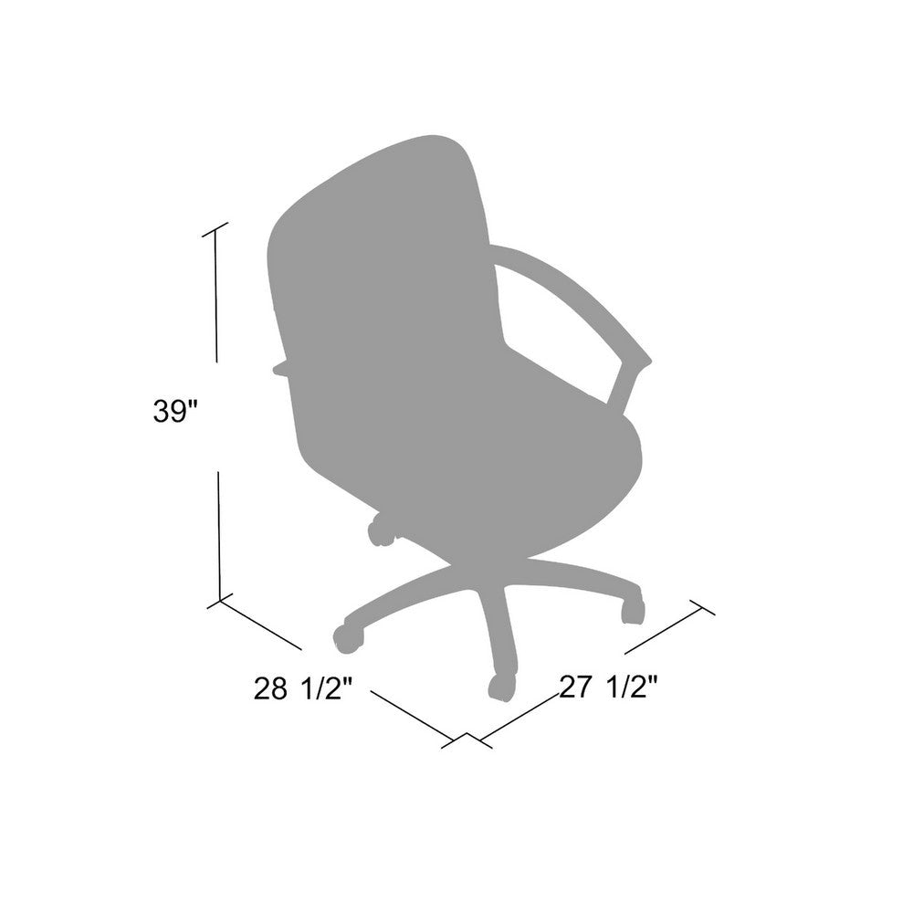 Mala Mid Back Office Chair | Black Faux Leather | Rolling Base | Tilt Lock BM344473