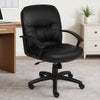 Mala Mid Back Office Chair | Black Faux Leather | Rolling Base | Tilt Lock