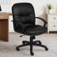 Mala Mid Back Office Chair | Black Faux Leather | Rolling Base | Tilt Lock