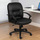 Mala Mid Back Office Chair | Black Faux Leather | Rolling Base | Tilt Lock BM344473