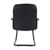Mala Mid Back Guest Chair | Black Faux Leather | Lumbar Support BM344474