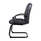 Mala Mid Back Guest Chair | Black Faux Leather | Lumbar Support BM344474
