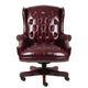 Saily Oversized Exec Chair | Traditional Wingback Burgundy Tufted Vinyl BM344476