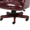 Saily Oversized Exec Chair | Traditional Wingback Burgundy Tufted Vinyl BM344476