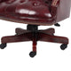 Saily Oversized Exec Chair | Traditional Wingback Burgundy Tufted Vinyl BM344476