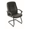 Luke Executive Armchair w Cantilever Frame | Black Faux Leather BM344479