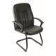 Luke Executive Armchair w Cantilever Frame | Black Faux Leather BM344479