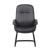 Luke Executive Armchair w Cantilever Frame | Black Faux Leather BM344479