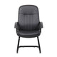 Luke Executive Armchair w Cantilever Frame | Black Faux Leather BM344479