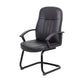 Luke Executive Armchair w Cantilever Frame | Black Faux Leather BM344479
