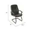 Luke Executive Armchair w Cantilever Frame | Black Faux Leather BM344479