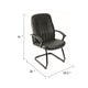 Luke Executive Armchair w Cantilever Frame | Black Faux Leather BM344479