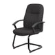 Qien Mid-Back Guest Chair | Steel Cantilever Base | Black Crepe Fabric BM344481