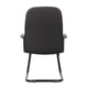Qien Mid-Back Guest Chair | Steel Cantilever Base | Black Crepe Fabric BM344481
