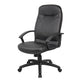 Jian High-Back Office Chair w 5 Hooded Wheels | Black Faux Leather BM344482
