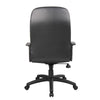 Jian High-Back Office Chair w 5 Hooded Wheels | Black Faux Leather BM344482