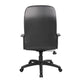 Jian High-Back Office Chair w 5 Hooded Wheels | Black Faux Leather BM344482