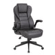 Yang Executive High-Back Armchair w Caster Wheels | Black Vinyl BM344483