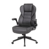 Yang Executive High-Back Armchair w Caster Wheels | Black Vinyl BM344483