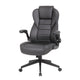 Yang Executive High-Back Armchair w Caster Wheels | Black Vinyl BM344483