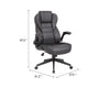 Yang Executive High-Back Armchair w Caster Wheels | Black Vinyl BM344483