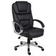 Ziko Swivel Executive Chair w Waterfall Seat | Black Faux Leather BM344484
