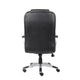 Ziko Swivel Executive Chair w Waterfall Seat | Black Faux Leather BM344484