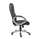 Ziko Swivel Executive Chair w Waterfall Seat | Black Faux Leather BM344484