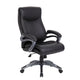 Sian Rolling Executive Chair w Dark Gray Finish | Black Faux Leather BM344485