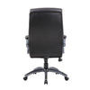Sian Rolling Executive Chair w Dark Gray Finish | Black Faux Leather BM344485