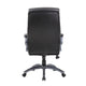 Sian Rolling Executive Chair w Dark Gray Finish | Black Faux Leather BM344485