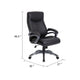 Sian Rolling Executive Chair w Dark Gray Finish | Black Faux Leather BM344485