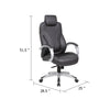 Kelly Rolling Executive Armchair | Black Stitched-Back Caressoftplus BM344486