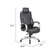 Kelly Rolling Executive Armchair | Black Stitched-Back Caressoftplus BM344486