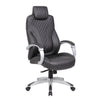 Kelly Rolling Executive Armchair | Black Gray Stitched-Back Caressoftplus BM344487