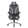 Kelly Rolling Executive Armchair | Black Gray Stitched-Back Caressoftplus BM344487