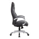 Kelly Rolling Executive Armchair | Black Gray Stitched-Back Caressoftplus BM344487