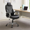 Kelly Rolling Executive Armchair | Black Gray Stitched-Back Caressoftplus BM344487