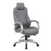 Kelly Rolling Executive Armchair | Gray Stitched-Back Caressoftplus BM344488