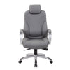 Kelly Rolling Executive Armchair | Gray Stitched-Back Caressoftplus BM344488