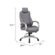 Kelly Rolling Executive Armchair | Gray Stitched-Back Caressoftplus BM344488