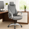 Kelly Rolling Executive Armchair | Gray Stitched-Back Caressoftplus BM344488