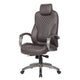 Kelly Rolling Executive Armchair | Brown Stitched-Back Faux Leather BM344489