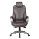 Kelly Rolling Executive Armchair | Brown Stitched-Back Faux Leather BM344489