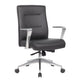 Avery Rolling Conference Armchair | Chrome | Commercial Rated Black Vinyl BM344490