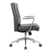 Avery Rolling Conference Armchair | Chrome | Commercial Rated Black Vinyl BM344490
