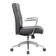 Avery Rolling Conference Armchair | Chrome | Commercial Rated Black Vinyl BM344490