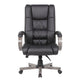 Zoey High-Back Executive Chair | Black Vinyl | Gray Wood Finish BM344492