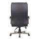 Zoey High-Back Executive Chair | Black Vinyl | Gray Wood Finish BM344492