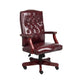 Yuzu Executive Armchair | Gas-Lift Spring-Tilt | Wood Base | Burgundy Vinyl BM344497